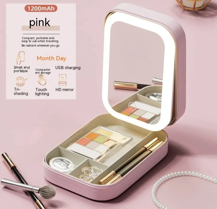Makeup Box With LED Mirror