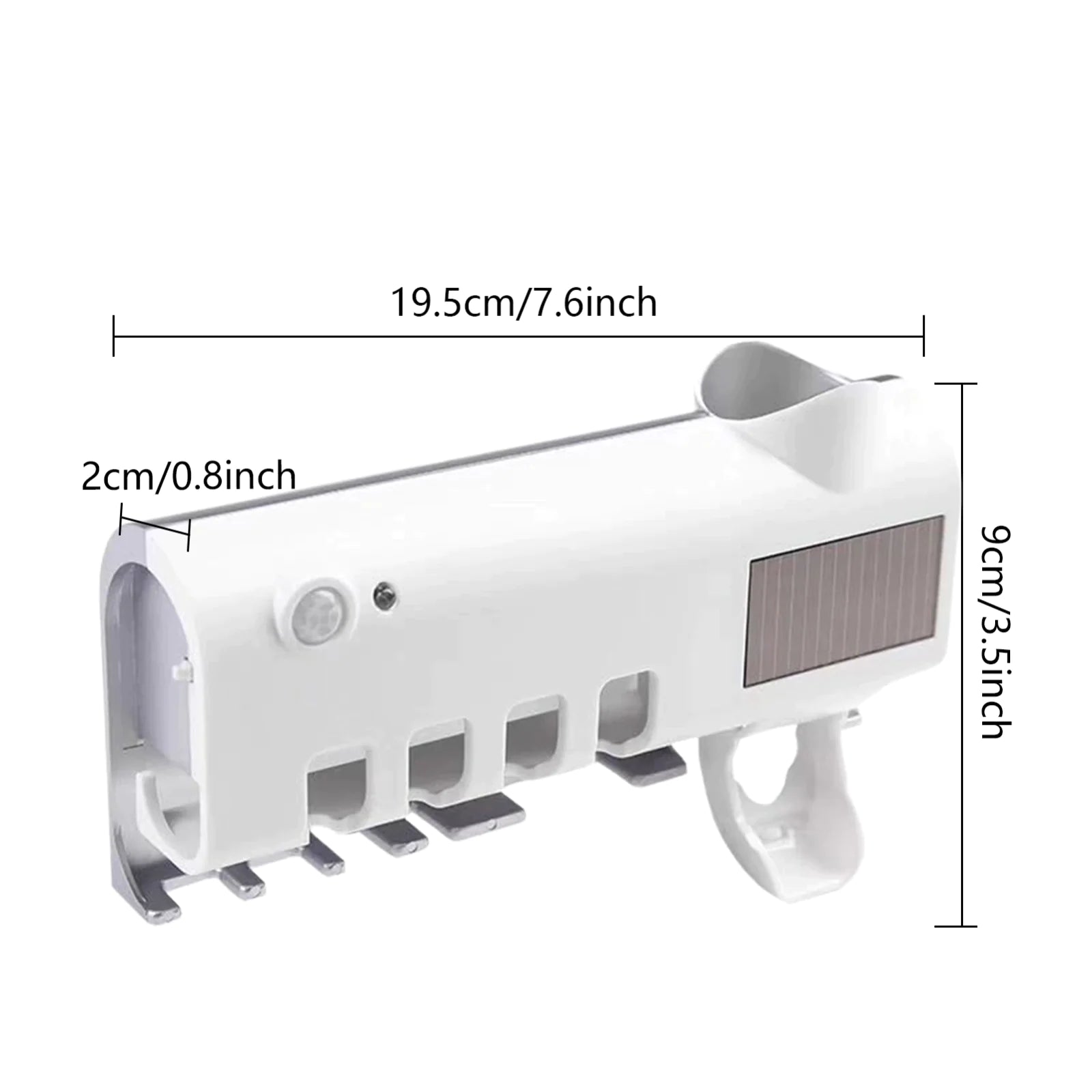 UV Toothbrush Holder Cleaner & Toothpaste Dispenser